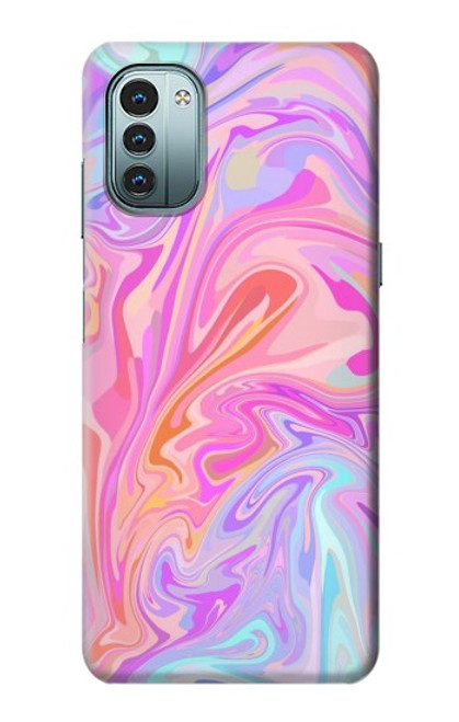 W3444 Digital Art Colorful Liquid Hülle Schutzhülle Taschen und Leder Flip für Nokia G11, G21