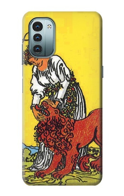 W3458 Strength Tarot Card Hülle Schutzhülle Taschen und Leder Flip für Nokia G11, G21