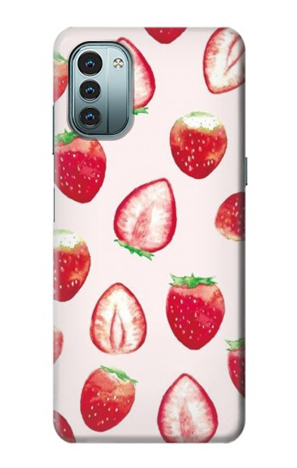 W3481 Strawberry Hülle Schutzhülle Taschen und Leder Flip für Nokia G11, G21