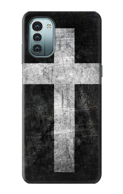 W3491 Christian Cross Hülle Schutzhülle Taschen und Leder Flip für Nokia G11, G21