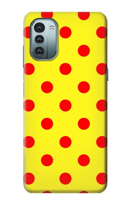 W3526 Red Spot Polka Dot Hülle Schutzhülle Taschen und Leder Flip für Nokia G11, G21