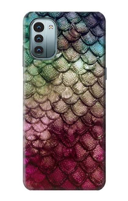 W3539 Mermaid Fish Scale Hülle Schutzhülle Taschen und Leder Flip für Nokia G11, G21