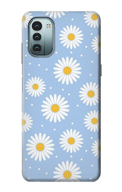W3681 Daisy Flowers Pattern Hülle Schutzhülle Taschen und Leder Flip für Nokia G11, G21
