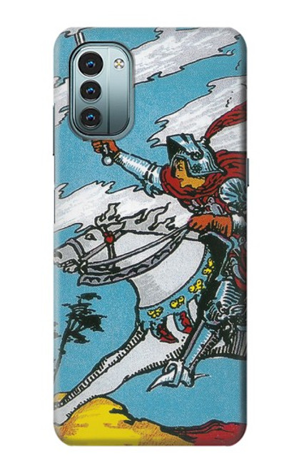 W3731 Tarot Card Knight of Swords Hülle Schutzhülle Taschen und Leder Flip für Nokia G11, G21