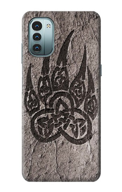 W3832 Viking Norse Bear Paw Berserkers Rock Hülle Schutzhülle Taschen und Leder Flip für Nokia G11, G21