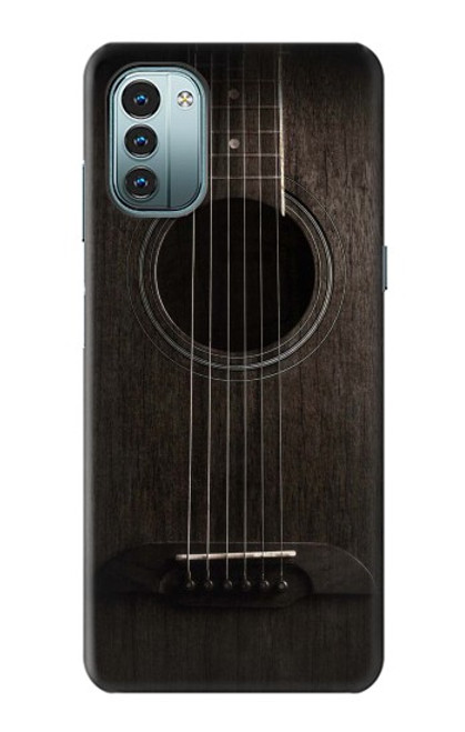 W3834 Old Woods Black Guitar Hülle Schutzhülle Taschen und Leder Flip für Nokia G11, G21