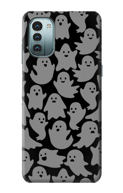 W3835 Cute Ghost Pattern Hülle Schutzhülle Taschen und Leder Flip für Nokia G11, G21