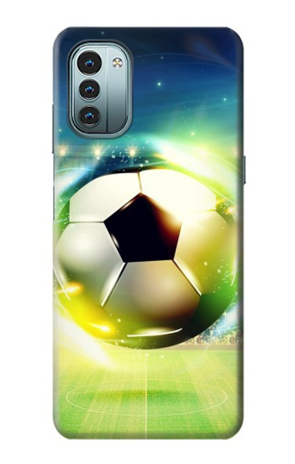 W3844 Glowing Football Soccer Ball Hülle Schutzhülle Taschen und Leder Flip für Nokia G11, G21