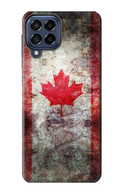 W2490 Canada Maple Leaf Flag Texture Hülle Schutzhülle Taschen und Leder Flip für Samsung Galaxy M53