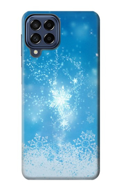 W2923 Frozen Snow Spell Magic Hülle Schutzhülle Taschen und Leder Flip für Samsung Galaxy M53