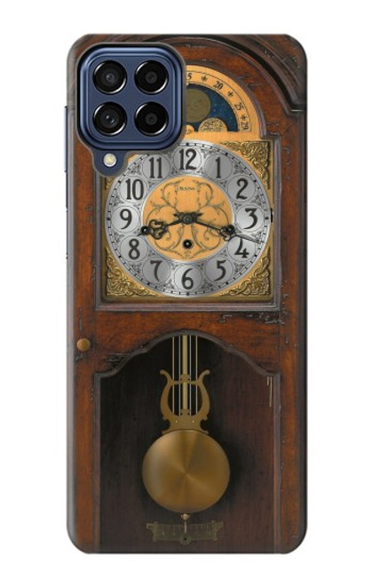 W3173 Grandfather Clock Antique Wall Clock Hülle Schutzhülle Taschen und Leder Flip für Samsung Galaxy M53