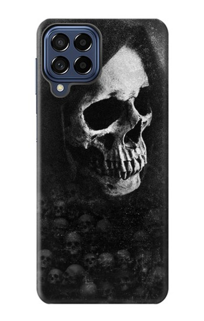 W3333 Death Skull Grim Reaper Hülle Schutzhülle Taschen und Leder Flip für Samsung Galaxy M53