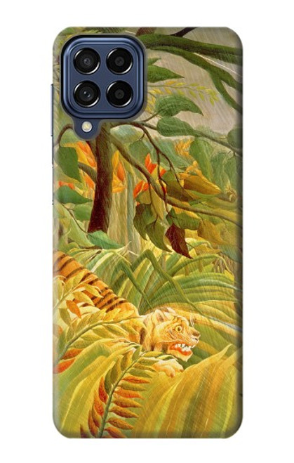 W3344 Henri Rousseau Tiger in a Tropical Storm Hülle Schutzhülle Taschen und Leder Flip für Samsung Galaxy M53