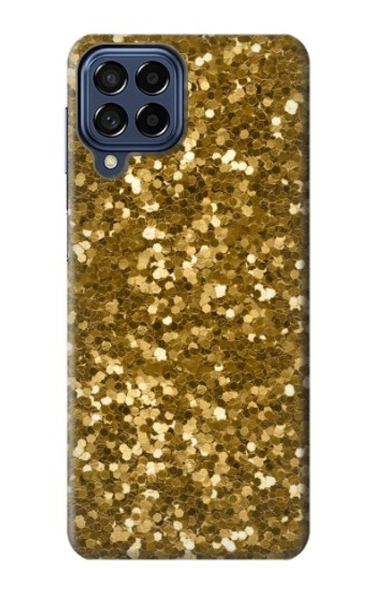 W3388 Gold Glitter Graphic Print Hülle Schutzhülle Taschen und Leder Flip für Samsung Galaxy M53