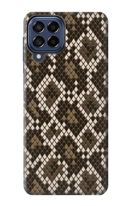 W3389 Seamless Snake Skin Pattern Graphic Hülle Schutzhülle Taschen und Leder Flip für Samsung Galaxy M53
