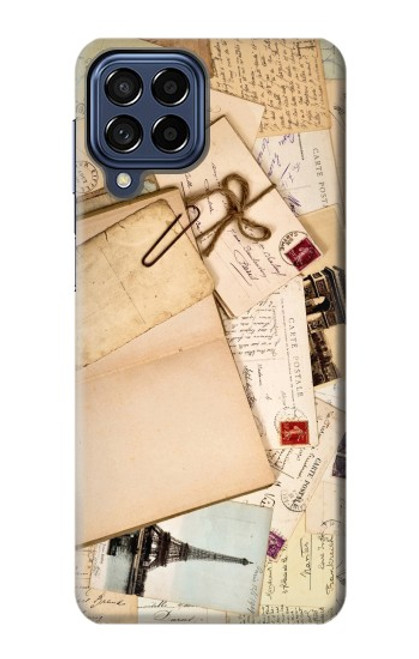 W3397 Postcards Memories Hülle Schutzhülle Taschen und Leder Flip für Samsung Galaxy M53