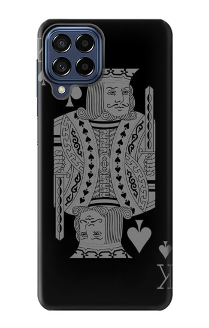 W3520 Black King Spade Hülle Schutzhülle Taschen und Leder Flip für Samsung Galaxy M53