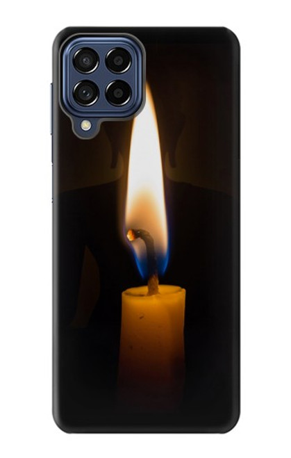 W3530 Buddha Candle Burning Hülle Schutzhülle Taschen und Leder Flip für Samsung Galaxy M53