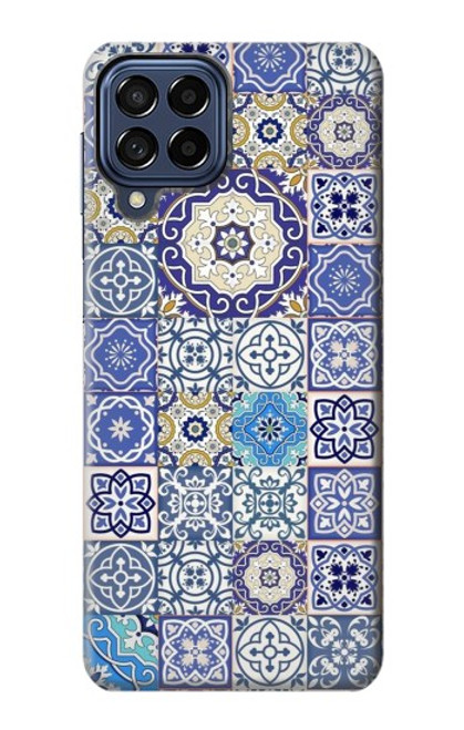 W3537 Moroccan Mosaic Pattern Hülle Schutzhülle Taschen und Leder Flip für Samsung Galaxy M53