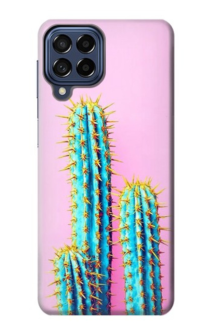 W3673 Cactus Hülle Schutzhülle Taschen und Leder Flip für Samsung Galaxy M53