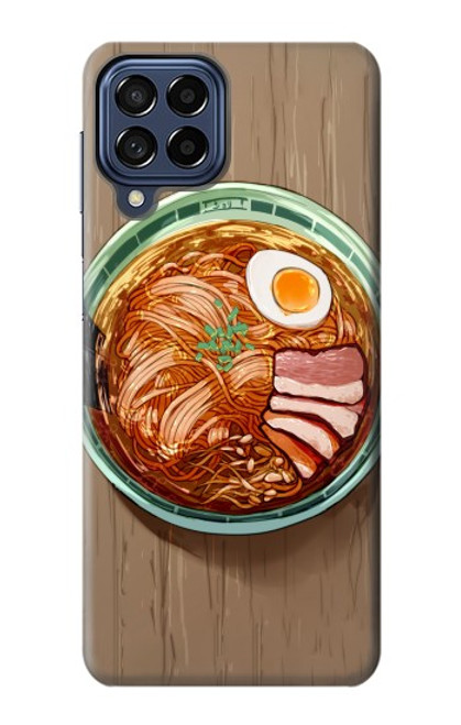 W3756 Ramen Noodles Hülle Schutzhülle Taschen und Leder Flip für Samsung Galaxy M53