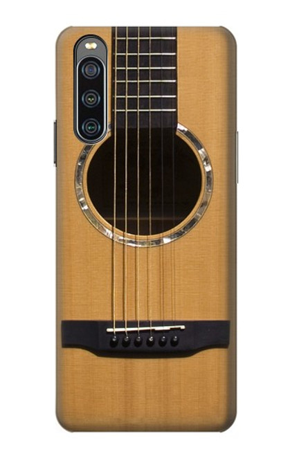 W0057 Acoustic Guitar Hülle Schutzhülle Taschen und Leder Flip für Sony Xperia 10 IV