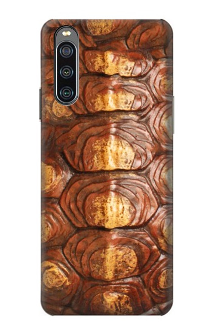 W0579 Turtle Carapace Hülle Schutzhülle Taschen und Leder Flip für Sony Xperia 10 IV