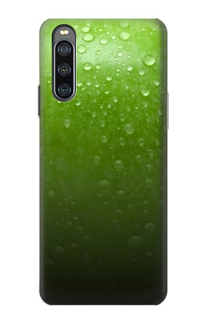 W2475 Green Apple Texture Seamless Hülle Schutzhülle Taschen und Leder Flip für Sony Xperia 10 IV