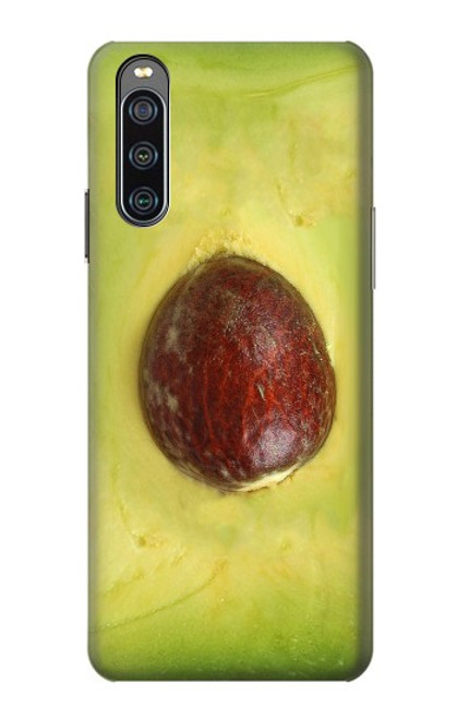 W2552 Avocado Fruit Hülle Schutzhülle Taschen und Leder Flip für Sony Xperia 10 IV