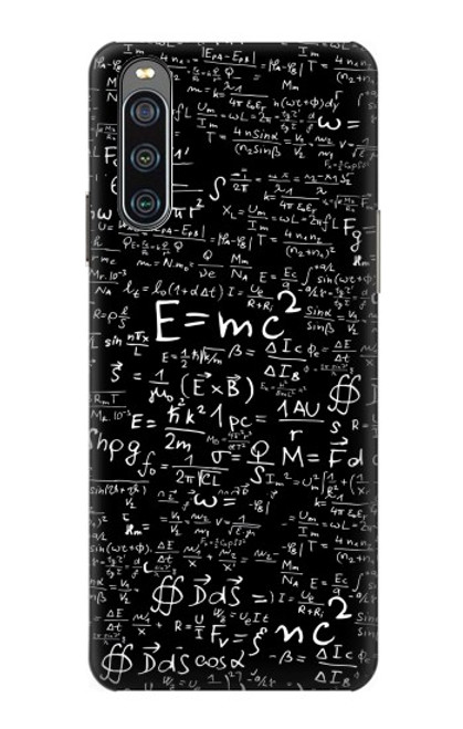 W2574 Mathematics Physics Blackboard Equation Hülle Schutzhülle Taschen und Leder Flip für Sony Xperia 10 IV