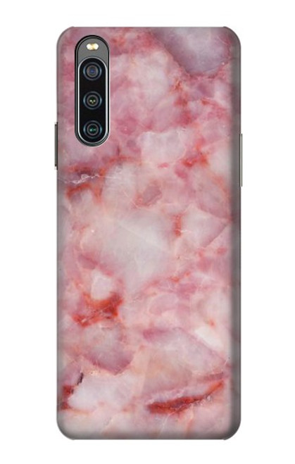 W2843 Pink Marble Texture Hülle Schutzhülle Taschen und Leder Flip für Sony Xperia 10 IV