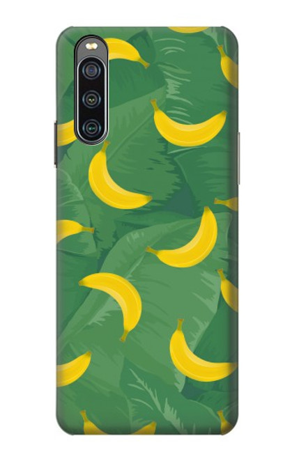 W3286 Banana Fruit Pattern Hülle Schutzhülle Taschen und Leder Flip für Sony Xperia 10 IV