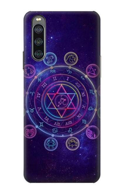 W3461 Zodiac Hülle Schutzhülle Taschen und Leder Flip für Sony Xperia 10 IV