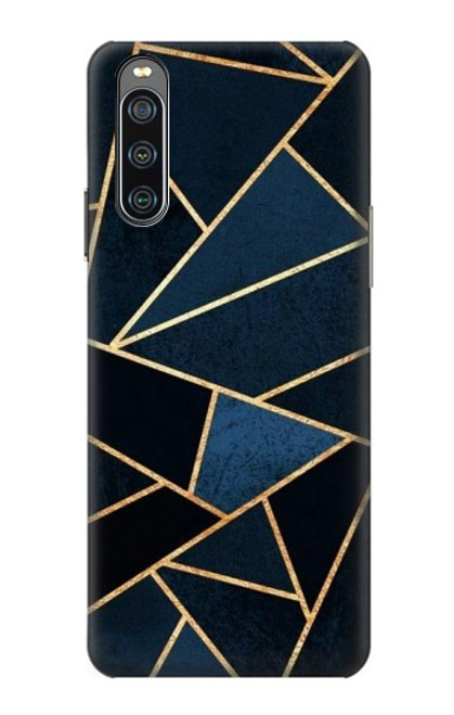W3479 Navy Blue Graphic Art Hülle Schutzhülle Taschen und Leder Flip für Sony Xperia 10 IV