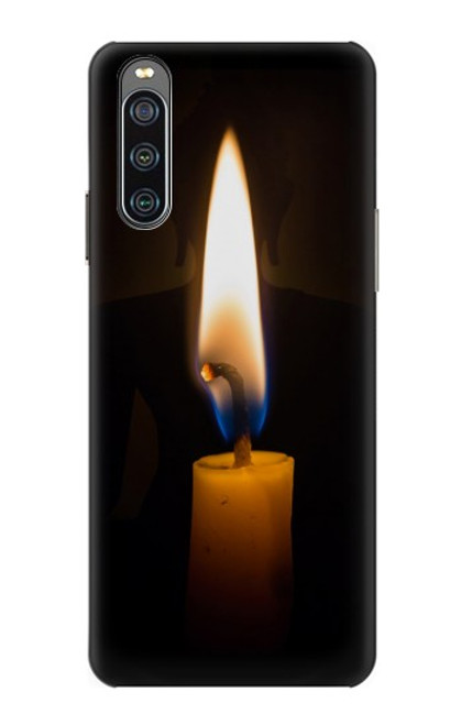 W3530 Buddha Candle Burning Hülle Schutzhülle Taschen und Leder Flip für Sony Xperia 10 IV