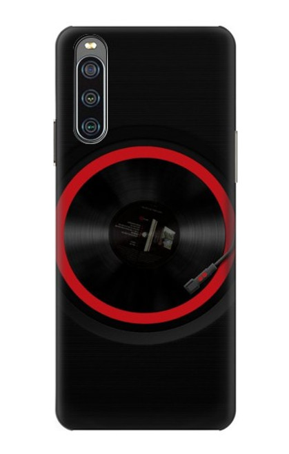 W3531 Spinning Record Player Hülle Schutzhülle Taschen und Leder Flip für Sony Xperia 10 IV
