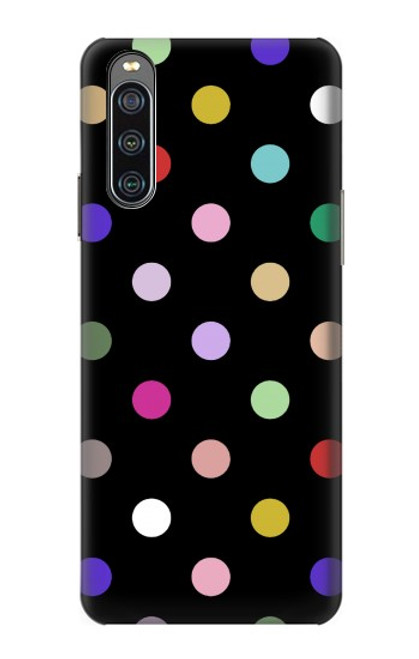 W3532 Colorful Polka Dot Hülle Schutzhülle Taschen und Leder Flip für Sony Xperia 10 IV