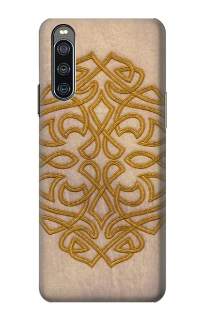 W3796 Celtic Knot Hülle Schutzhülle Taschen und Leder Flip für Sony Xperia 10 IV