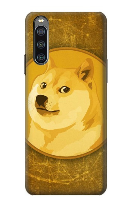 W3826 Dogecoin Shiba Hülle Schutzhülle Taschen und Leder Flip für Sony Xperia 10 IV