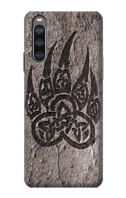 W3832 Viking Norse Bear Paw Berserkers Rock Hülle Schutzhülle Taschen und Leder Flip für Sony Xperia 10 IV