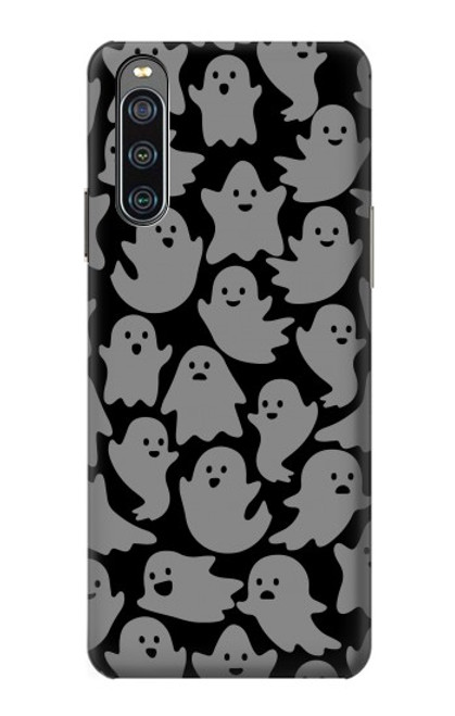 W3835 Cute Ghost Pattern Hülle Schutzhülle Taschen und Leder Flip für Sony Xperia 10 IV