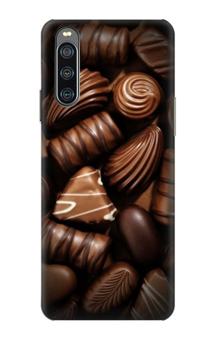 W3840 Dark Chocolate Milk Chocolate Lovers Hülle Schutzhülle Taschen und Leder Flip für Sony Xperia 10 IV