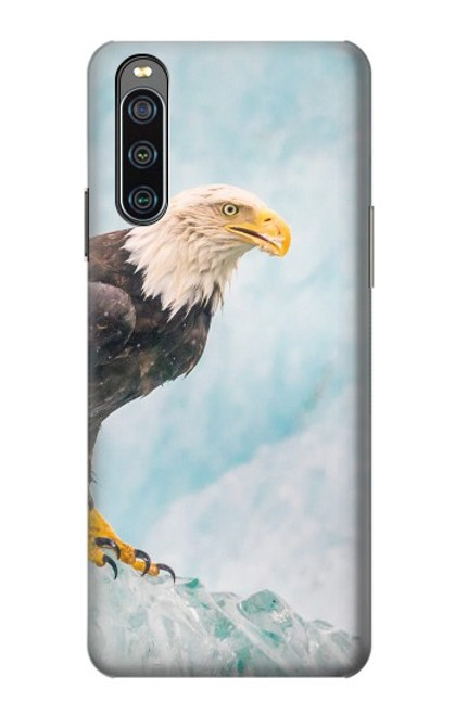 W3843 Bald Eagle On Ice Hülle Schutzhülle Taschen und Leder Flip für Sony Xperia 10 IV