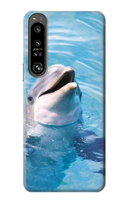 W1291 Dolphin Hülle Schutzhülle Taschen und Leder Flip für Sony Xperia 1 IV