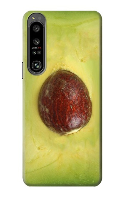 W2552 Avocado Fruit Hülle Schutzhülle Taschen und Leder Flip für Sony Xperia 1 IV
