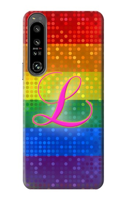 W2900 Rainbow LGBT Lesbian Pride Flag Hülle Schutzhülle Taschen und Leder Flip für Sony Xperia 1 IV