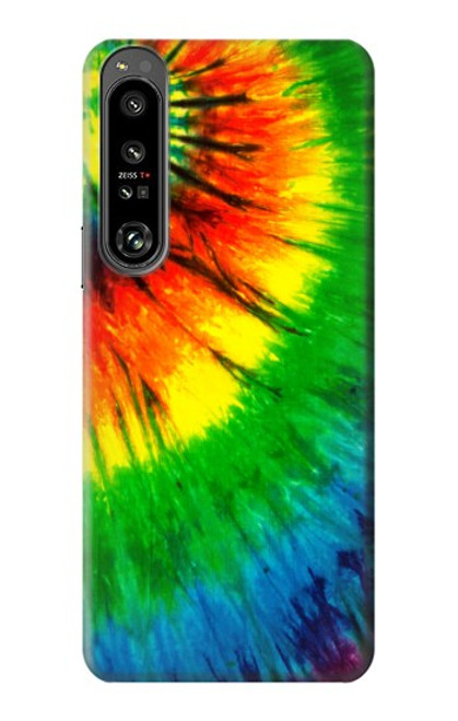 W3422 Tie Dye Hülle Schutzhülle Taschen und Leder Flip für Sony Xperia 1 IV