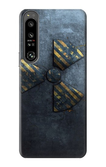 W3438 Danger Radioactive Hülle Schutzhülle Taschen und Leder Flip für Sony Xperia 1 IV
