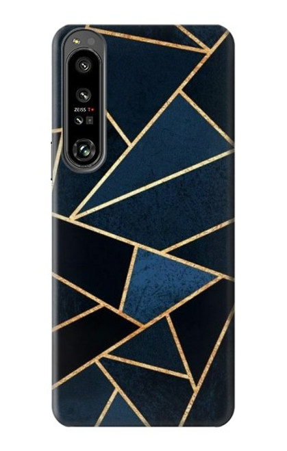 W3479 Navy Blue Graphic Art Hülle Schutzhülle Taschen und Leder Flip für Sony Xperia 1 IV
