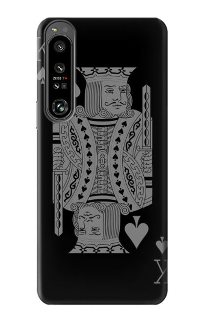 W3520 Black King Spade Hülle Schutzhülle Taschen und Leder Flip für Sony Xperia 1 IV